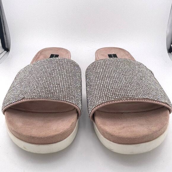 Steven by Steve Madden Saunders Rhinestone Slip On Sandals Size 8.5M - Picture 4 of 7